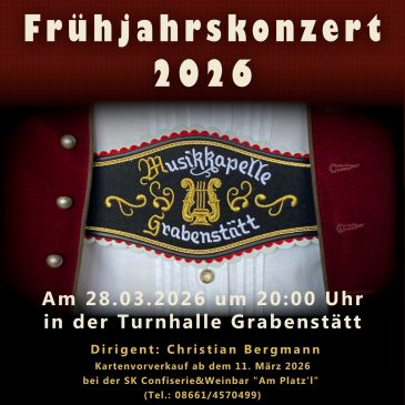 Frühjahrskonzert der Musikkapelle Grabenstätt am 28.03.2026