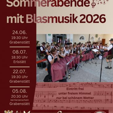 Einladung zu Sommerabende mit Blasmusik 2026