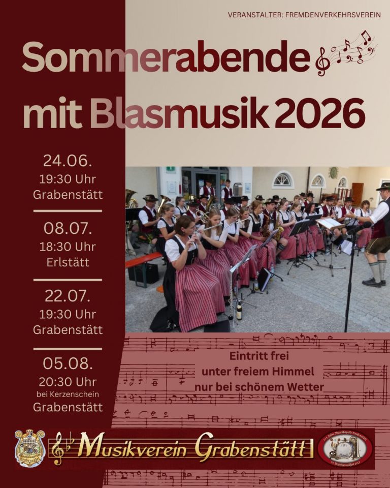Einladung zu Sommerabende mit Blasmusik 2026